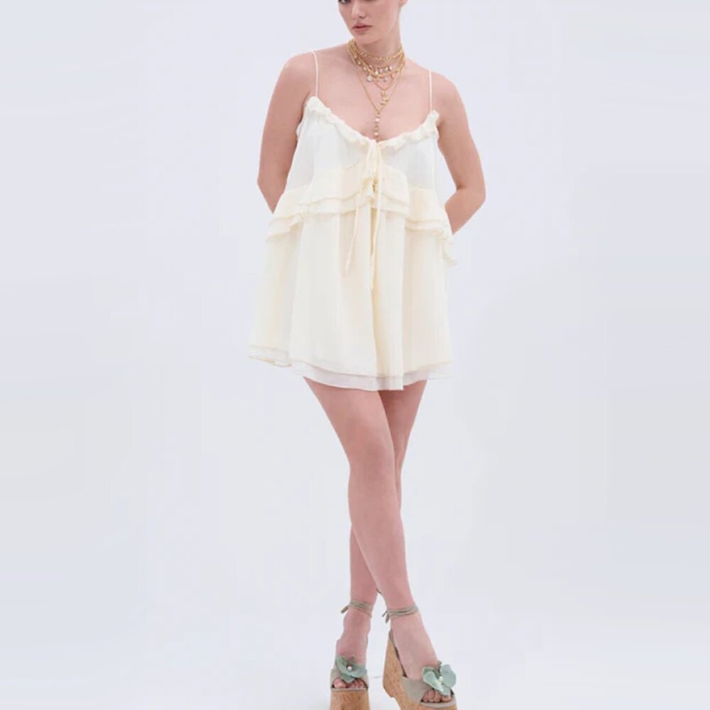 Akira Easy Breezy Ruffled Mini Dress